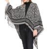 imageZando Womens Warm Shawl Wrap Open Front Poncho Cape Color Block Shawls Winter Cardigan Wrap Printed Ponchos for Women 2Yellow Leopard
