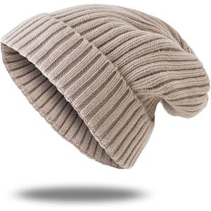 imageZando Beanie for Men Women Cuffed Cap Soft Slouchy Beanie Winter Knit Hats Fisherman Beanie Skull Cap Unisex Daliy Beanie1 Beige