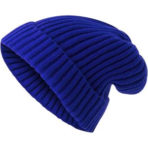 imageZando Beanie for Men Women Cuffed Cap Soft Slouchy Beanie Winter Knit Hats Fisherman Beanie Skull Cap Unisex Daliy Beanie1 Royal Blue