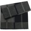imageZando Men Winter Scarf Soft Scarves Cashmere Scarf for Winter Neck Scarf Cold Weather Scarves Warm Scarf Scarves BulkBlack  Grey Plaid