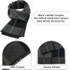 imageZando Men Winter Scarf Soft Scarves Cashmere Scarf for Winter Neck Scarf Cold Weather Scarves Warm Scarf Scarves BulkBlack Diamond