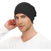 imageZando Mens Beanie Cotton Beanies Slouchy Beanie Lightweight Hip Hop Dwarf Hat Skull Cap Running Hat Beanie Hat for Women1 Black