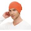 imageZando Mens Beanie Cotton Beanies Slouchy Beanie Lightweight Hip Hop Dwarf Hat Skull Cap Running Hat Beanie Hat for Women1 Orange