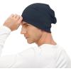 imageZando Mens Beanie Cotton Beanies Slouchy Beanie Lightweight Hip Hop Dwarf Hat Skull Cap Running Hat Beanie Hat for WomenNavy Blue