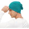 imageZando Mens Beanie Cotton Beanies Slouchy Beanie Lightweight Hip Hop Dwarf Hat Skull Cap Running Hat Beanie Hat for WomenPeacock Blue