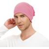 imageZando Mens Beanie Cotton Beanies Slouchy Beanie Lightweight Hip Hop Dwarf Hat Skull Cap Running Hat Beanie Hat for WomenPink