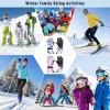 imageZando Snow Gloves for Boys Girls Winter Waterproof Gloves Women Men Ski Gloves for Kids Warm Windpoof GlovesBlue Flower