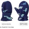 imageZando Toddler Mittens Waterproof Snow Gloves Lined Kids Glove Baby Mittens Winter Warm Fleece Gloves01 Blue Dinosaur