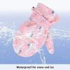 imageZando Toddler Mittens Waterproof Snow Gloves Lined Kids Glove Baby Mittens Winter Warm Fleece Gloves02 Black  Navy