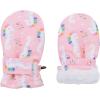 imageZando Toddler Mittens Waterproof Snow Gloves Lined Kids Glove Baby Mittens Winter Warm Fleece Gloves02 Blue Dinosaur  Pink Hippo