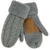 imageZando Winter Warm Mittens for Women Thick Knitted Mittens Gloves Soft Lining Mittens Cold Weather Accessories GiftsA Charcoal Grey
