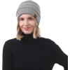 imageZando Womens Beanie Hats for Women Slouchy Beanie Warm Winter Beanie for Women Thick Knit Womens Beanie Cozy Slouchy Hat4 Blackdarkgraymixedcolorblack Yarn