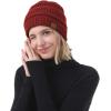 imageZando Womens Beanie Hats for Women Slouchy Beanie Warm Winter Beanie for Women Thick Knit Womens Beanie Cozy Slouchy Hat4 Blacklight Greydark Graywine Red