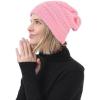 imageZando Womens Beanie Hats for Women Slouchy Beanie Warm Winter Beanie for Women Thick Knit Womens Beanie Cozy Slouchy Hat4 Ginger Yellowlight Pinkarmy Greenred