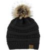 imageZando Womens Beanie Hats for Women Slouchy Beanie Warm Winter Beanie for Women Thick Knit Womens Beanie Cozy Slouchy HatPom1 Black