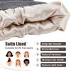 imageZando Womens Satin Lined Beanie for Women Knit Beanies Womens Winter Beanies for Women Hats for Men Cuffed Skull CapA White