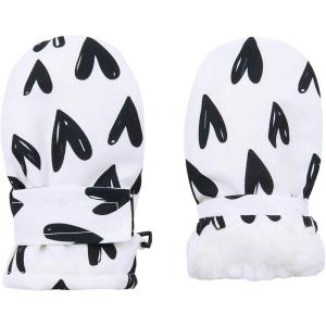 imageZando Toddler Mittens Waterproof Snow Gloves Lined Kids Glove Baby Mittens Winter Warm Fleece Gloves01 White Heart