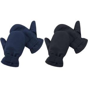 imageZando Toddler Mittens Waterproof Snow Gloves Lined Kids Glove Baby Mittens Winter Warm Fleece Gloves02 Black  Navy