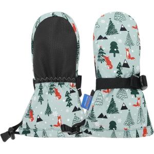 imageZando Toddler Mittens for Kids Winter Mittens Waterproof Ski Mittens Girls Snow Gloves Warm Kids Mittens for Toddler BoyForest Fox