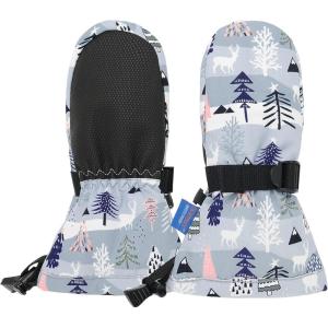 imageZando Toddler Mittens for Kids Winter Mittens Waterproof Ski Mittens Girls Snow Gloves Warm Kids Mittens for Toddler BoyGrey Moose