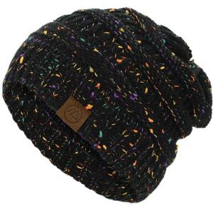 imageZando Womens Beanie Hats for Women Slouchy Beanie Warm Winter Beanie for Women Thick Knit Womens Beanie Cozy Slouchy Hat1 Black Yarn