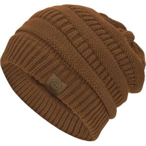 imageZando Womens Beanie Hats for Women Slouchy Beanie Warm Winter Beanie for Women Thick Knit Womens Beanie Cozy Slouchy HatBrown