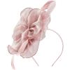 imageZando Fascinators Hats for Women Tea Party Hat Ribbons Feathers Kentucky Derby Hat Headband 20s Cocktail Headpiece Hair ClipFloral Pink