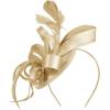 imageZando Fascinators Hats for Women Tea Party Hat Ribbons Feathers Kentucky Derby Hat Headband 20s Cocktail Headpiece Hair ClipRibbon Gold