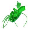 imageZando Fascinators Hats for Women Tea Party Hat Ribbons Feathers Kentucky Derby Hat Headband 20s Cocktail Headpiece Hair ClipRibbon Green
