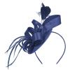 imageZando Fascinators Hats for Women Tea Party Hat Ribbons Feathers Kentucky Derby Hat Headband 20s Cocktail Headpiece Hair ClipRibbon Navy