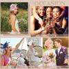 imageZando Fascinators Hats for Women Tea Party Hat Ribbons Feathers Kentucky Derby Hat Headband 20s Cocktail Headpiece Hair ClipRibbon Silver Gray