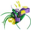 imageZando Fascinators Hats for Women Tea Party Hat Ribbons Feathers Kentucky Derby Hat Headband 20s Cocktail Headpiece Hair ClipRibbon Yellowgreenpurple