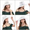 imageZando Kentucky Derby Hats for Women Church Hats for Women Organza Victorian Hat Fancy Tea Party Hats Wedding FascinatorGrey