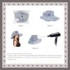 imageZando Kentucky Derby Hats for Women Church Hats for Women Organza Victorian Hat Fancy Tea Party Hats Wedding FascinatorRed