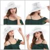 imageZando Kentucky Derby Hats for Women Church Hats for Women Organza Victorian Hat Fancy Tea Party Hats Wedding FascinatorRed