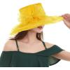 imageZando Kentucky Derby Hats for Women Church Hats for Women Organza Victorian Hat Fancy Tea Party Hats Wedding FascinatorYellow