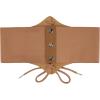 imageZando Lace up Pirate Corset Belt for Women Vintage Renaissance Waist Belt Elastic Belt for Daily Cosplay Halloween CostumeBrown