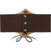 imageZando Lace up Pirate Corset Belt for Women Vintage Renaissance Waist Belt Elastic Belt for Daily Cosplay Halloween CostumeCoffee