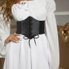 imageZando Lace up Pirate Corset Belt for Women Vintage Renaissance Waist Belt Elastic Belt for Daily Cosplay Halloween CostumeHot Pink
