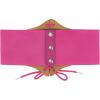 imageZando Lace up Pirate Corset Belt for Women Vintage Renaissance Waist Belt Elastic Belt for Daily Cosplay Halloween CostumeHot Pink