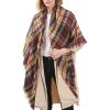imageZando Plaid Blanket Thick Winter Scarf Tartan Chunky Wrap Oversized Shawl Cape ScarvesE Coffee Fall Scarf