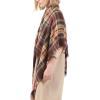 imageZando Plaid Blanket Thick Winter Scarf Tartan Chunky Wrap Oversized Shawl Cape ScarvesH Coffee Fashion Scarf