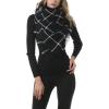 imageZando Plaid Blanket Thick Winter Scarf Tartan Chunky Wrap Oversized Shawl Cape ScarvesK Classic Black Scarf