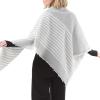 imageZando Plaid Blanket Thick Winter Scarf Tartan Chunky Wrap Oversized Shawl Cape ScarvesL White Grey Scarf