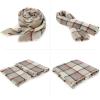 imageZando Plaid Blanket Thick Winter Scarf Tartan Chunky Wrap Oversized Shawl Cape ScarvesU Grey Beige Scarf