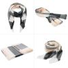 imageZando Plaid Blanket Thick Winter Scarf Tartan Chunky Wrap Oversized Shawl Cape ScarvesV Grey Pink Scarf