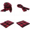 imageZando Plaid Blanket Thick Winter Scarf Tartan Chunky Wrap Oversized Shawl Cape ScarvesXx Buffalo Red Scarf