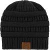 imageZando Unisex Satin Lined Beanie for Women Men Cute Winter Hats for Women Fashionable Skull Knit Hat Warm Beanies HatsA Black