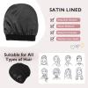 imageZando Unisex Satin Lined Beanie for Women Men Cute Winter Hats for Women Fashionable Skull Knit Hat Warm Beanies HatsA Black