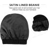 imageZando Unisex Satin Lined Beanie for Women Men Cute Winter Hats for Women Fashionable Skull Knit Hat Warm Beanies HatsBlack  Light Grey  White